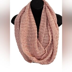 Minicci Blushing Sequine Rose Knit  Infinity Scarf